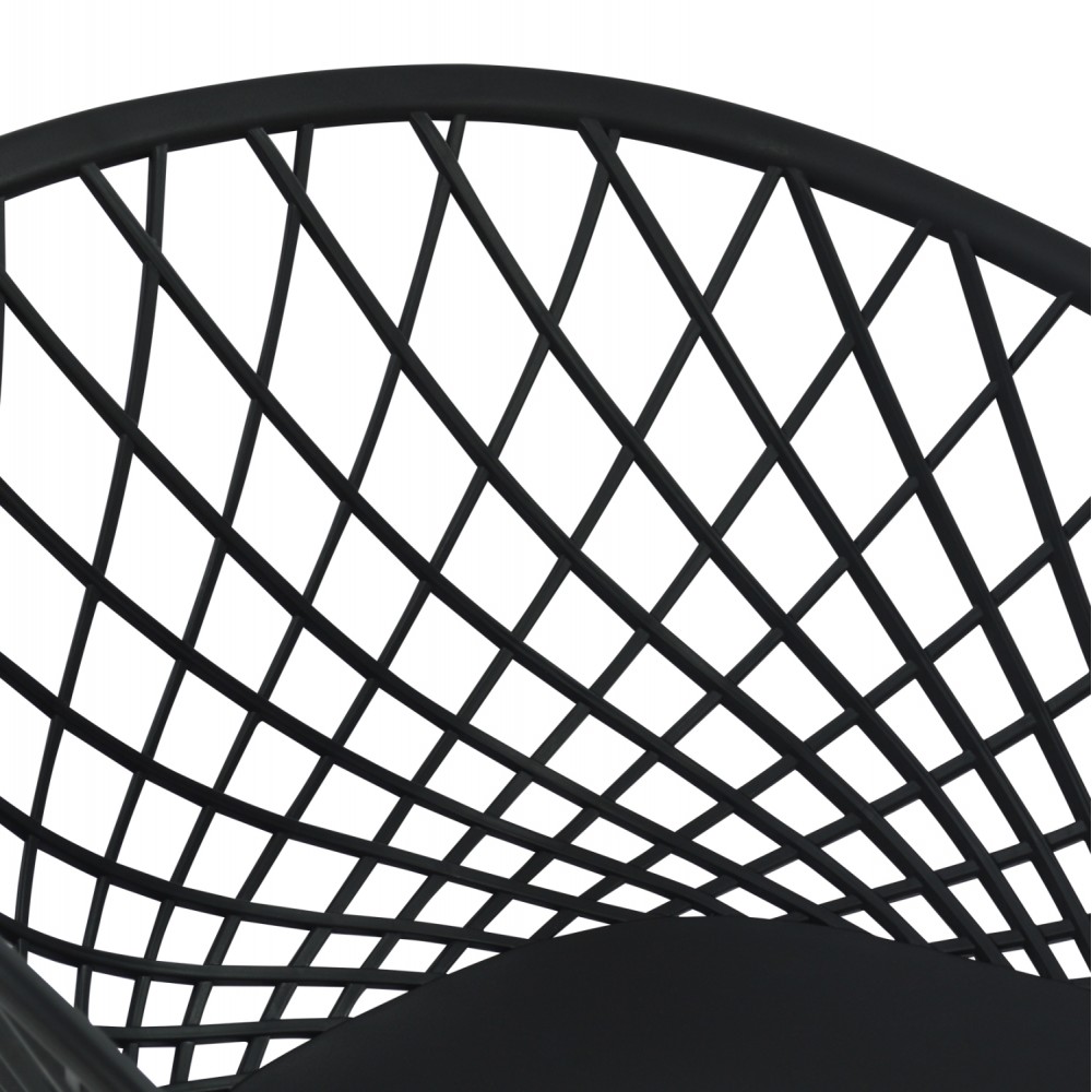 Σετ τραπεζαρίας "ARIADNE" από ξύλο/mdf/pp σε χρώμα μαύρο/φυσικό 120x80x73