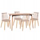 Σετ τραπεζαρίας "VANESSA" 5τμχ από ξύλο/mdf/pp σε χρώμα φυσικό/καπουτσίνο 120x80x73