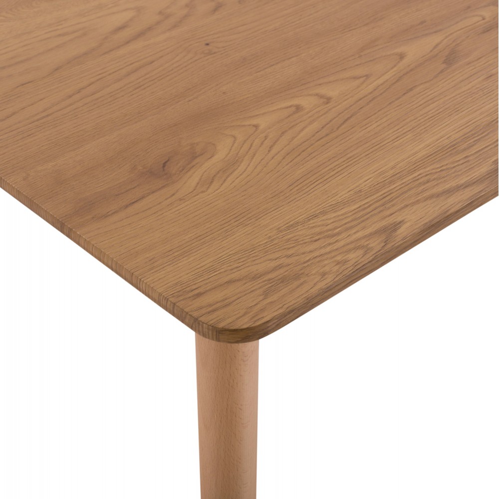 Σετ τραπεζαρίας "LUCIEN" 5τμχ από ξύλο/mdf σε χρώμα φυσικό 120x80x73