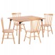 Σετ τραπεζαρίας "LUCIEN" 5τμχ από ξύλο/mdf σε χρώμα φυσικό 120x80x73