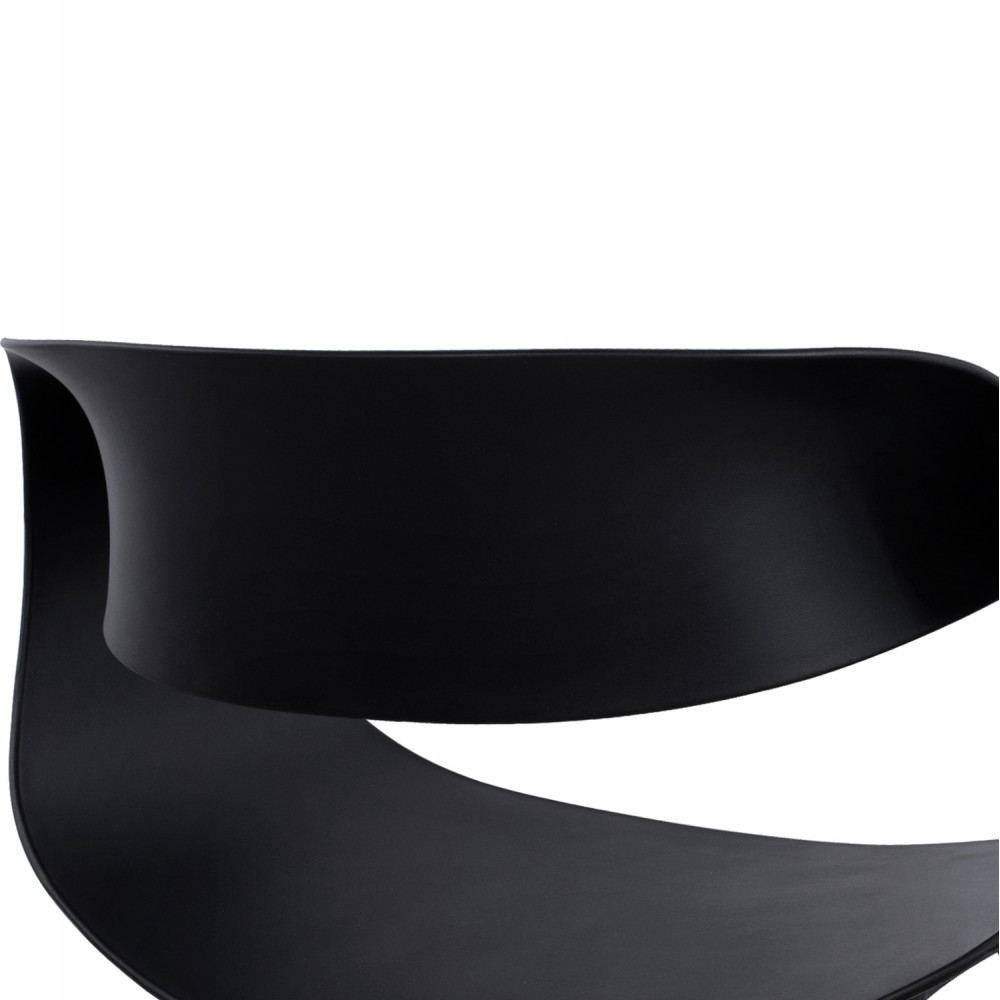 Σετ τραπεζαρίας "MAGGIE" 5τμχ από ξύλο/mdf/pp σε χρώμα φυσικό/μαύρο Φ120x75