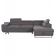 Καναπές-κρεβάτι "ENCORE" δεξιά γωνία με αποθηκευτικό χώρο από ύφασμα σε χρώμα γκρι 285x205x90