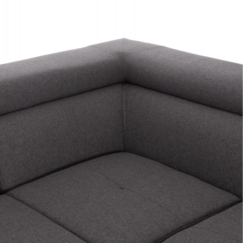 Καναπές-κρεβάτι "ENCORE" δεξιά γωνία με αποθηκευτικό χώρο από ύφασμα σε χρώμα γκρι 285x205x90