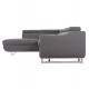 Καναπές-κρεβάτι "ENCORE" αριστερή γωνία με αποθηκευτικό χώρο από ύφασμα σε χρώμα γκρι 285x205x90