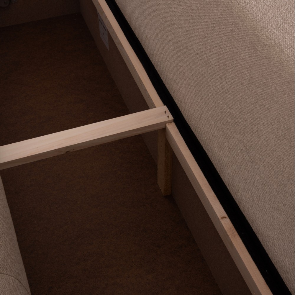 Καναπές-κρεβάτι "TRENDSTON" αριστερή γωνία με αποθηκευτικό χώρο από ύφασμα σε χρώμα μπεζ 298x177x95