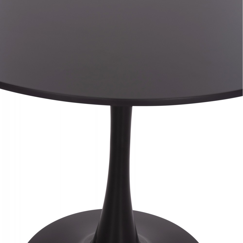 Σετ τραπεζαρίας "BROLIN" 5τμχ από mdf/μέταλλο/ύφασμα σε χρώμα μαύρο/σκούρο γκρι Φ90x73