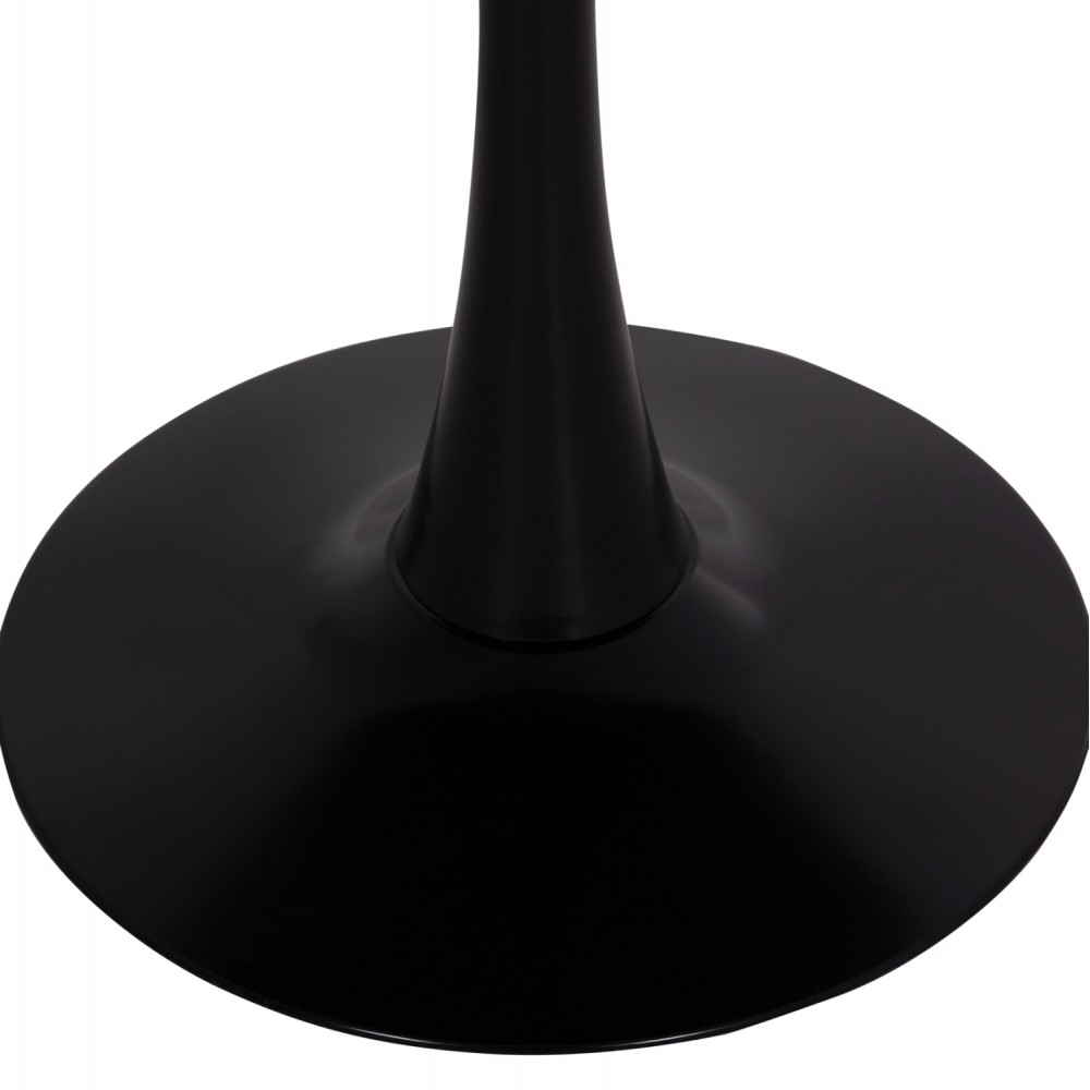 Σετ τραπεζαρίας "BROLIN" 5τμχ από mdf/μέταλλο/ύφασμα σε χρώμα μαύρο/σκούρο γκρι Φ90x73