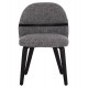 Καρέκλα τραπεζαρίας "DEKKER" από plywood/ύφασμα σε χρώμα μαύρο/γκρι 50x60x80