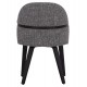 Καρέκλα τραπεζαρίας "DEKKER" από plywood/ύφασμα σε χρώμα μαύρο/γκρι 50x60x80
