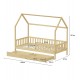 Κρεβάτι παιδικό τ.montessori "PHYLLIS" με συρτάρια από ξύλο σε χρώμα φυσικό 196x97x161