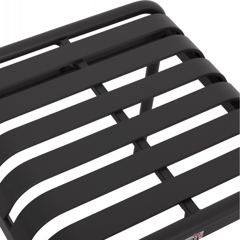 Σκαμπό "RACHEL" από αλουμίνιο σε χρώμα γκρι 45x45x46