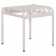 Σκαμπό "RACHEL" από αλουμίνιο σε χρώμα λευκό 45x45x46