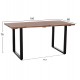 Τραπέζι τραπεζαρίας "FRIGGO" από ξύλο/μέταλλο σε χρώμα φυσικό/μαύρο 160x80x76