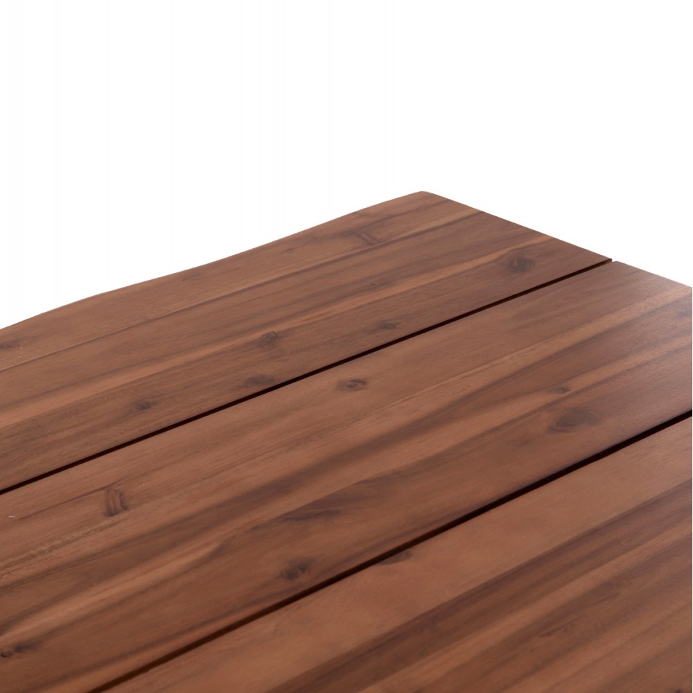 Τραπέζι τραπεζαρίας "FRIGGO" από ξύλο/μέταλλο σε χρώμα φυσικό/μαύρο 160x80x76