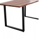 Τραπέζι τραπεζαρίας "FRIGGO" από ξύλο/μέταλλο σε χρώμα φυσικό/μαύρο 160x80x76
