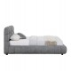 Κρεβάτι διπλό "MALFOY" με αποθηκευτικό χώρο από ύφασμα μπουκλέ σε χρώμα γκρι 160x200