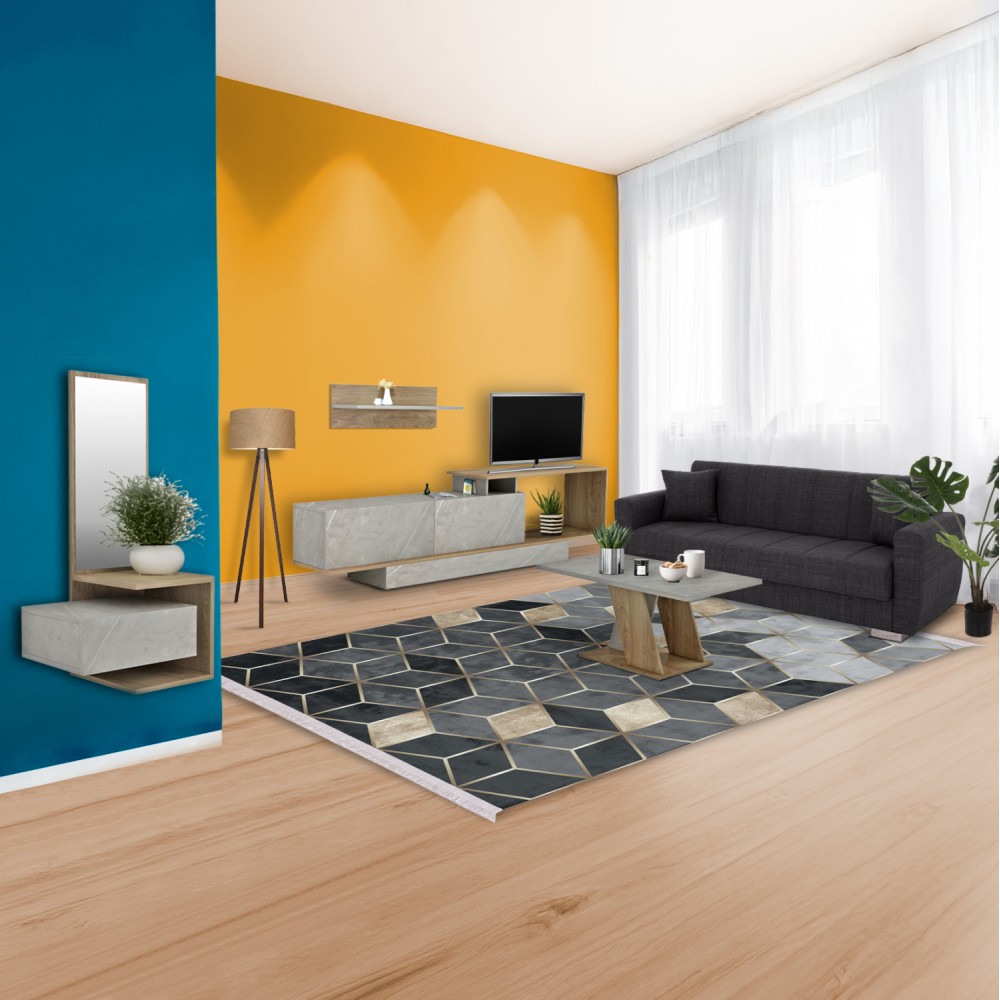 Φοιτητικό πακέτο 4τμχ σε χρώμα γκρι/φυσικό/stone texture