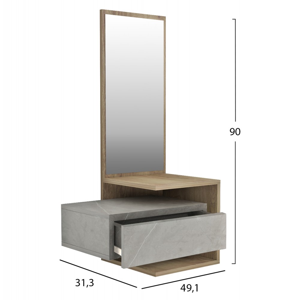 Φοιτητικό πακέτο 4τμχ σε χρώμα γκρι/φυσικό/stone texture