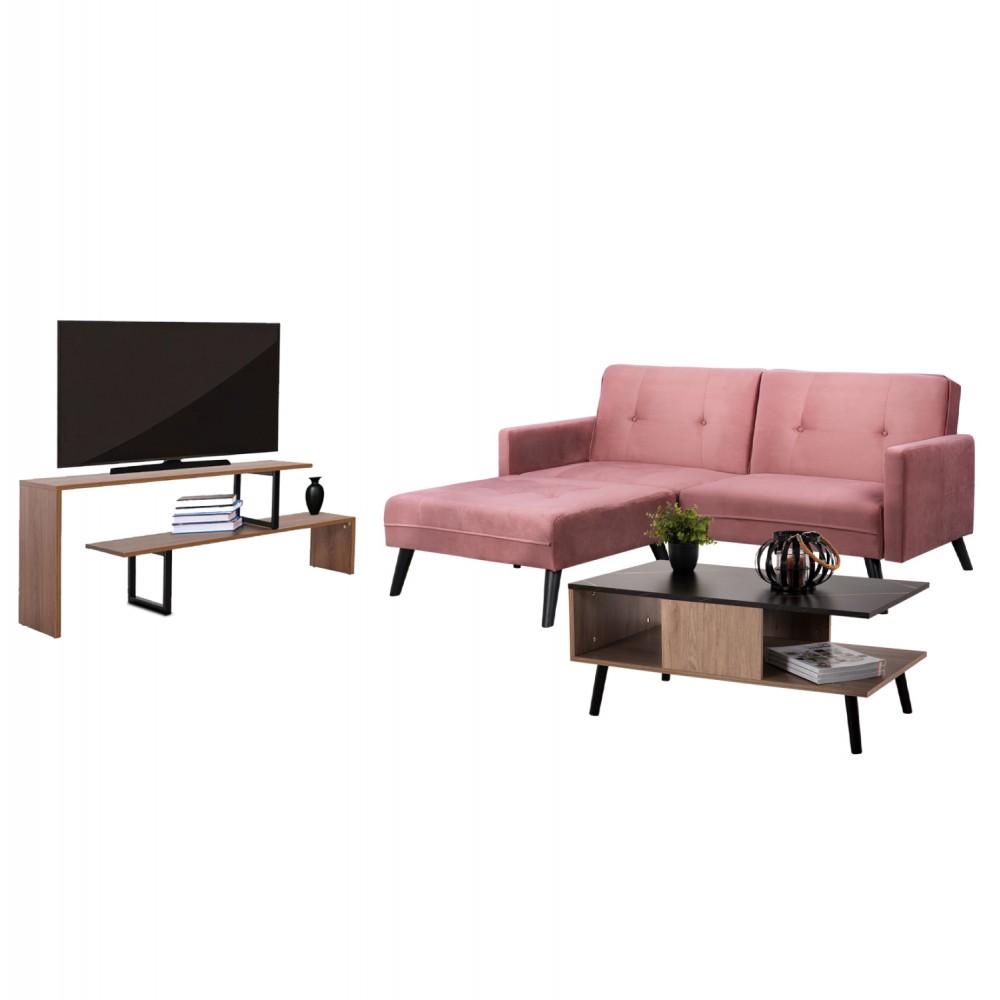 Φοιτητικό πακέτο 3τμχ σε χρώμα σάπιο μήλο/καρυδί/μαύρο μαρμάρου