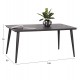 Τραπέζι εξωτερικού χώρου "HIGER" από αλουμίνιο σε χρώμα γκρι 160x90x78