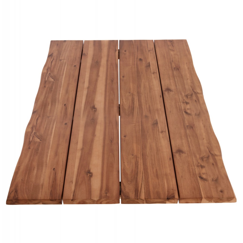 Επιφάνεια τραπεζιού ορθογώνια από μασίφ ξύλο ακακίας σε χρώμα φυσικό 140x80x3.5