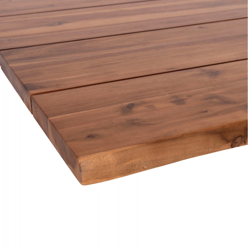 Επιφάνεια τραπεζιού ορθογώνια από μασίφ ξύλο ακακίας σε χρώμα φυσικό 200x100x3.5