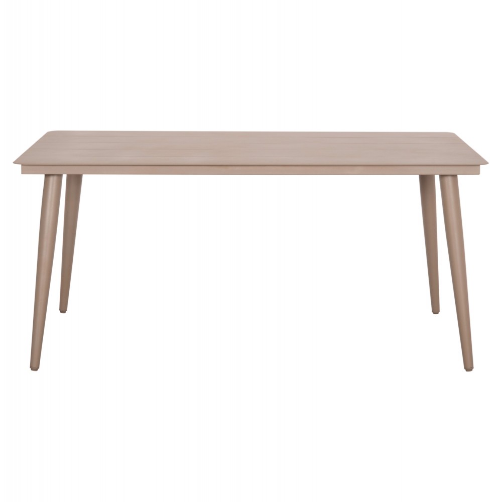 Τραπέζι εξωτερικού χώρου "HIGER" από αλουμίνιο σε χρώμα καπουτσίνο 160x90x78