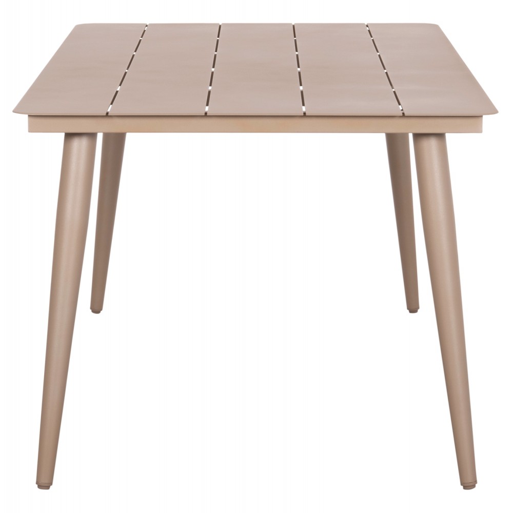 Τραπέζι εξωτερικού χώρου "HIGER" από αλουμίνιο σε χρώμα καπουτσίνο 160x90x78