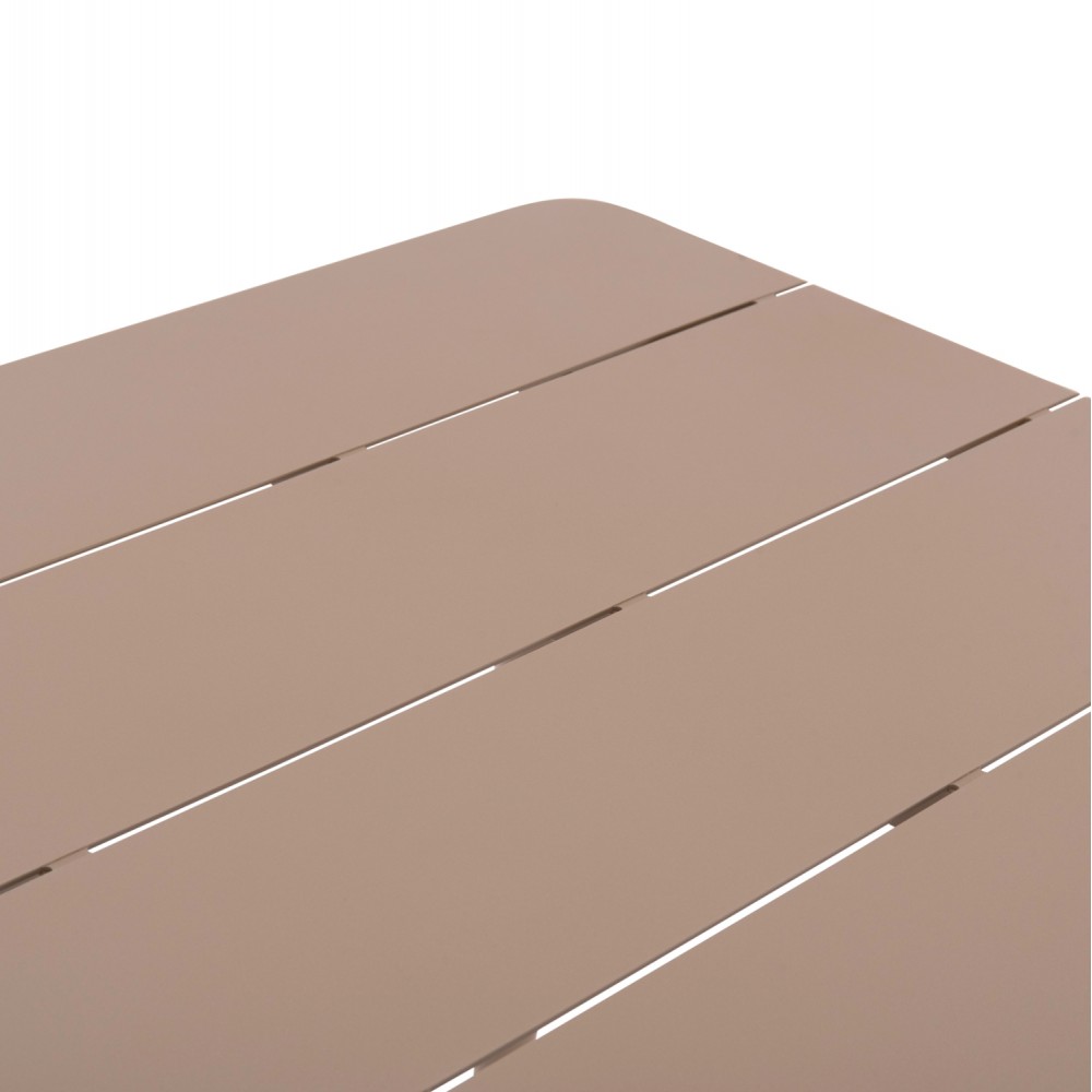 Τραπέζι εξωτερικού χώρου "HIGER" από αλουμίνιο σε χρώμα καπουτσίνο 160x90x78