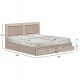 Κρεβάτι διπλό με στρώμα "CAPRI" με συρτάρια σε χρώμα σονόμα 150x200