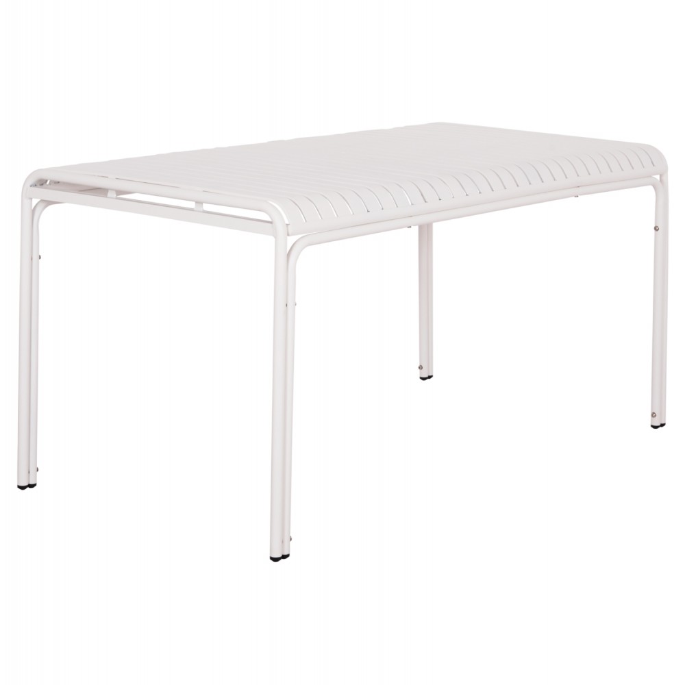Τραπέζι εξωτερικού χώρου "RACHEL" από αλουμίνιο σε χρώμα λευκό 150x80x75