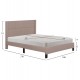 Κρεβάτι διπλό "TRILLOP" με στρώμα από ύφασμα σε χρώμα μπεζ 160x200