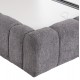 Κρεβάτι διπλό "RAMON" με στρώμα και αποθηκευτικό χώρο από ύφασμα μπουκλέ σε χρώμα γκρι 160x200