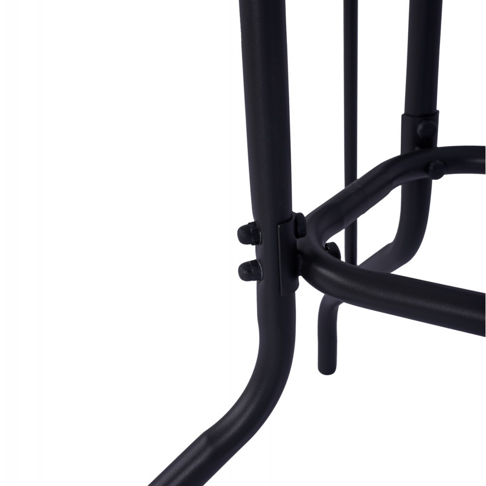 Σετ τραπεζαρία "ADAM" 5τμχ από μέταλλο/αλουμίνιο/rattan σε χρώμα ανθρακί/μπεζ 120x70x71