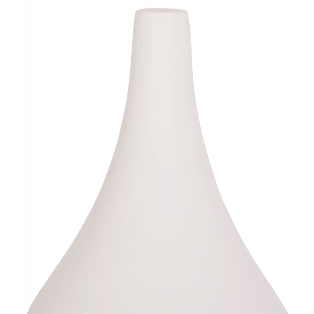 Επιτραπέζιο διακοσμητικό βάζο "DENI" από fiber cement σε χρώμα λευκό Φ15x27