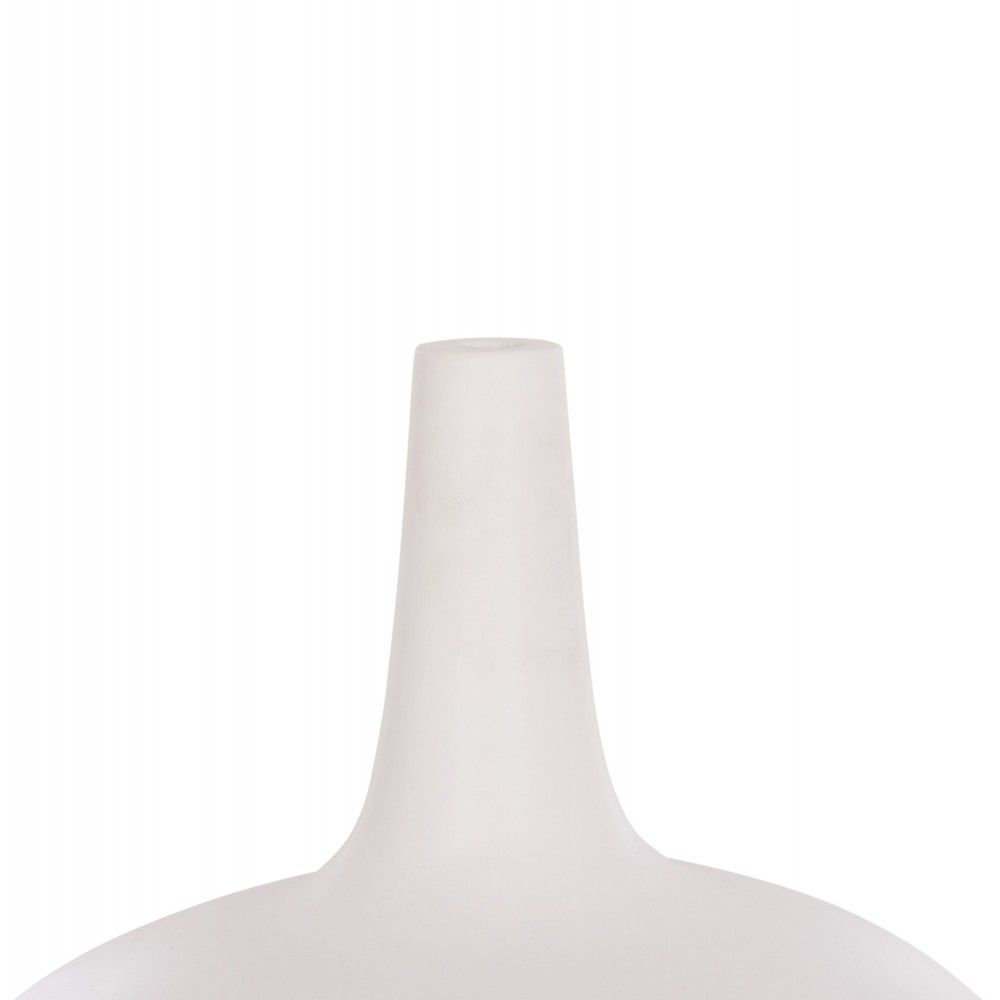 Επιτραπέζιο διακοσμητικό βάζο "DENI" από fiber cement σε χρώμα λευκό Φ30x29.5