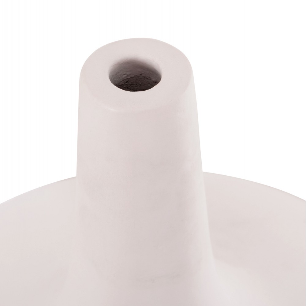 Επιτραπέζιο διακοσμητικό βάζο "DENI" από fiber cement σε χρώμα λευκό Φ30x29.5