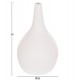 Επιτραπέζιο διακοσμητικό βάζο "DENI" από fiber cement σε χρώμα λευκό Φ26x39