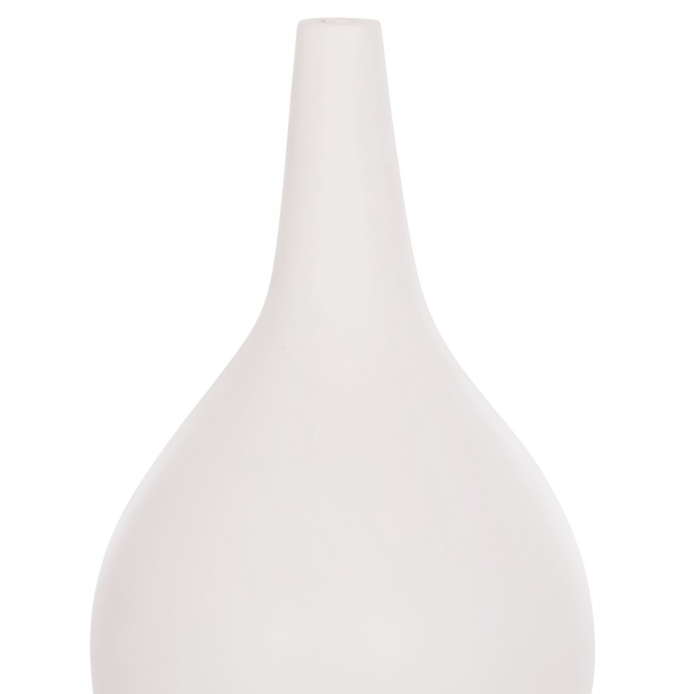 Επιτραπέζιο διακοσμητικό βάζο "DENI" από fiber cement σε χρώμα λευκό Φ26x39