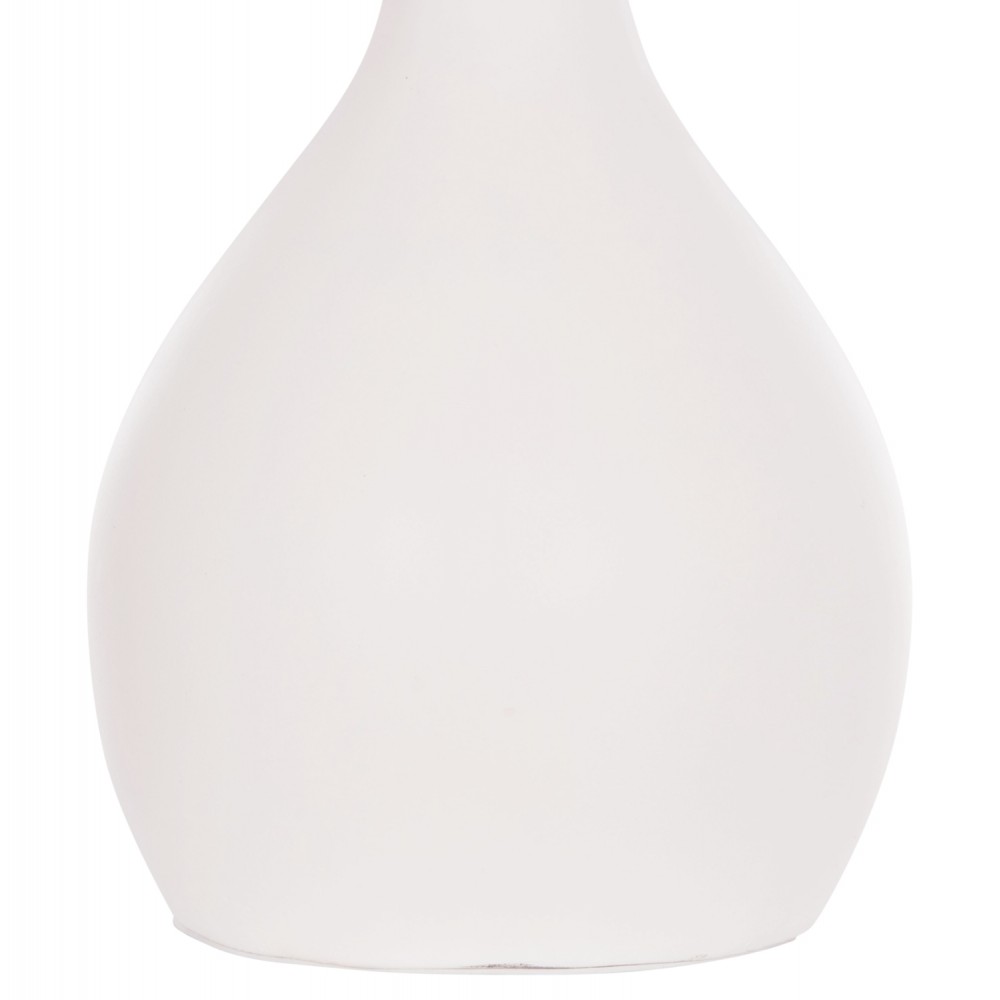 Επιτραπέζιο διακοσμητικό βάζο "DENI" από fiber cement σε χρώμα λευκό Φ26x39