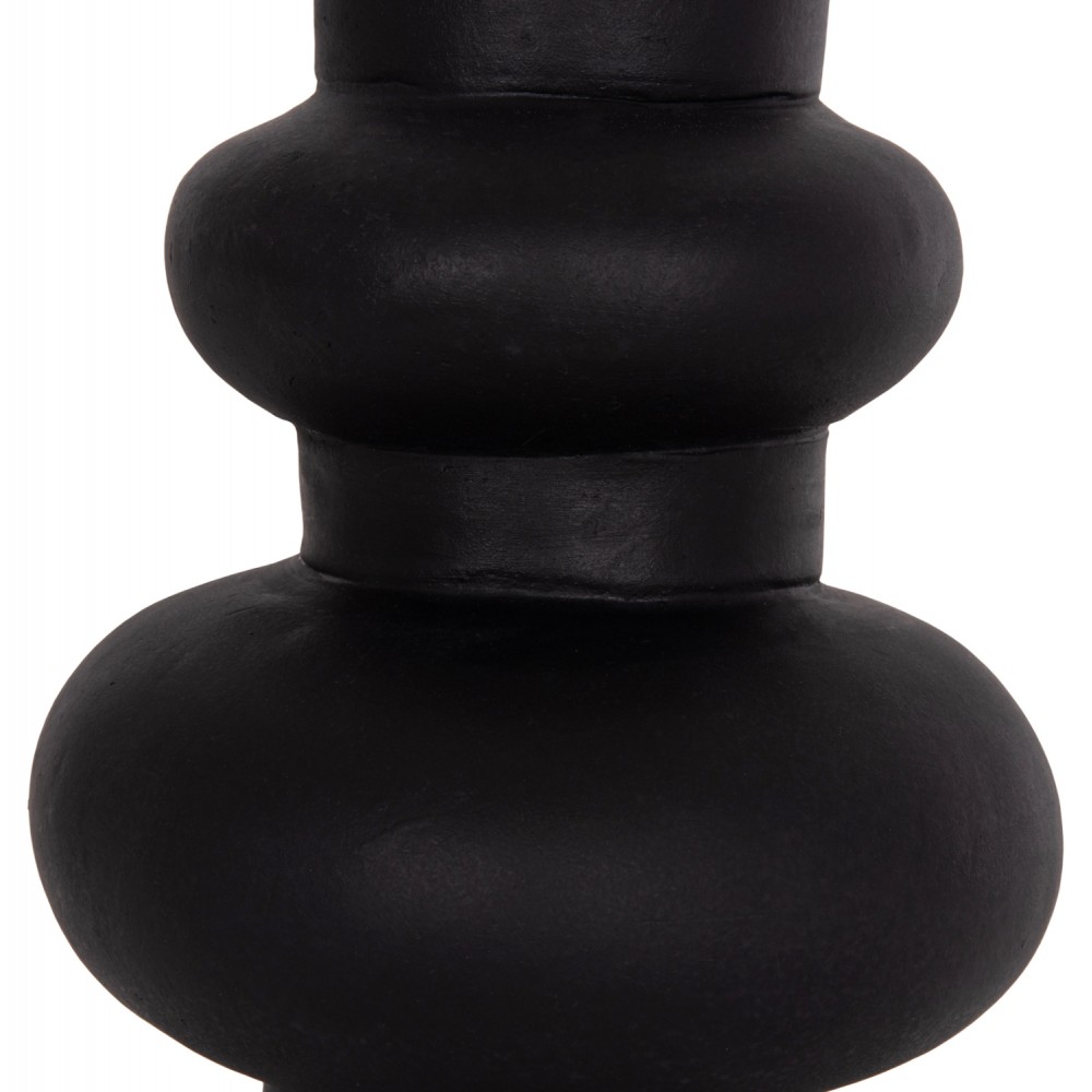 Επιτραπέζιο διακοσμητικό βάζο "LEMA" από τερακότα σε χρώμα μαύρο Φ22x29