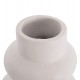 Επιτραπέζιο διακοσμητικό βάζο "LEMA" από τερακότα σε χρώμα λευκό Φ22x29