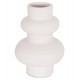 Επιτραπέζιο διακοσμητικό βάζο "LEMA" από τερακότα σε χρώμα λευκό Φ22x29