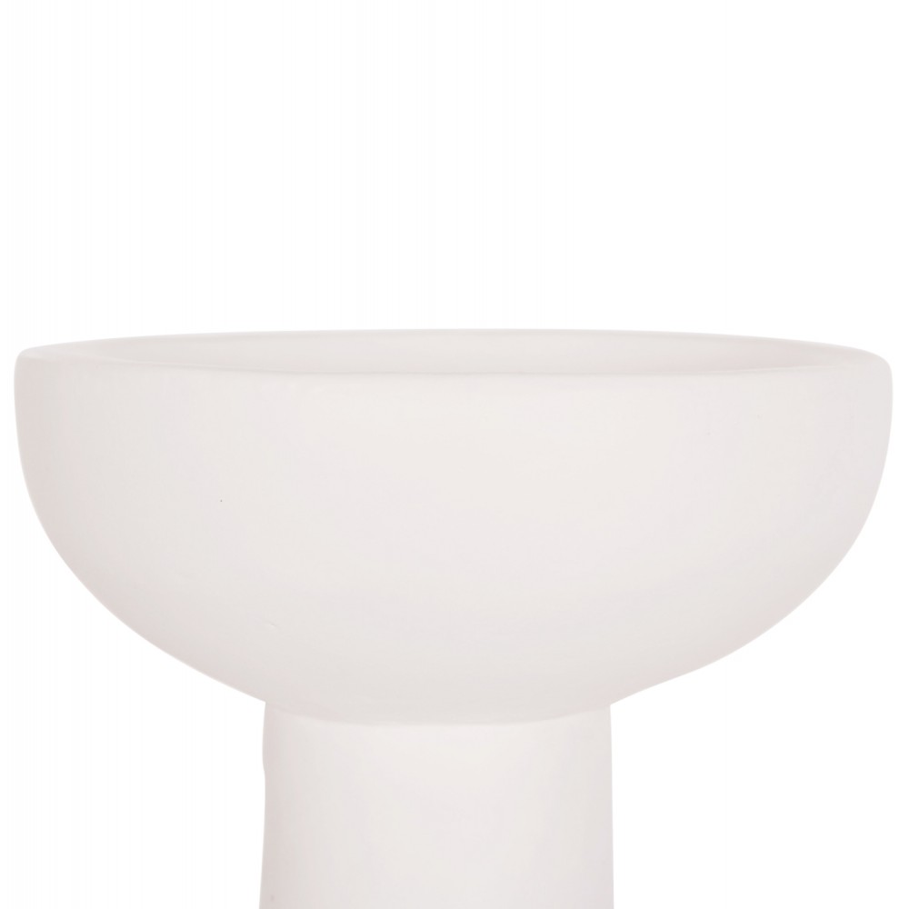 Επιτραπέζιο διακοσμητικό βάζο "LEKKAN" από τερακότα σε χρώμα λευκό Φ18x38