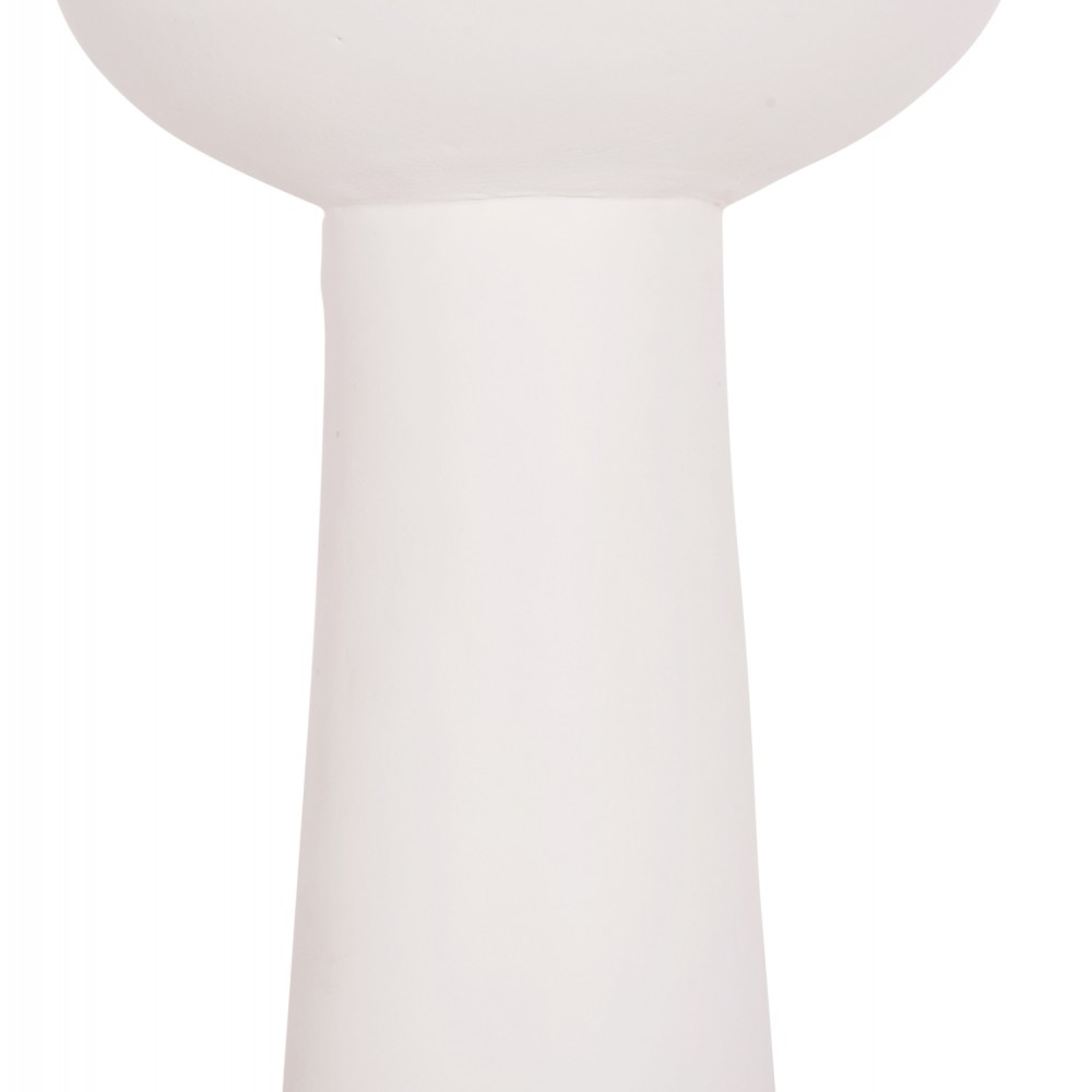 Επιτραπέζιο διακοσμητικό βάζο "LEKKAN" από τερακότα σε χρώμα λευκό Φ18x38