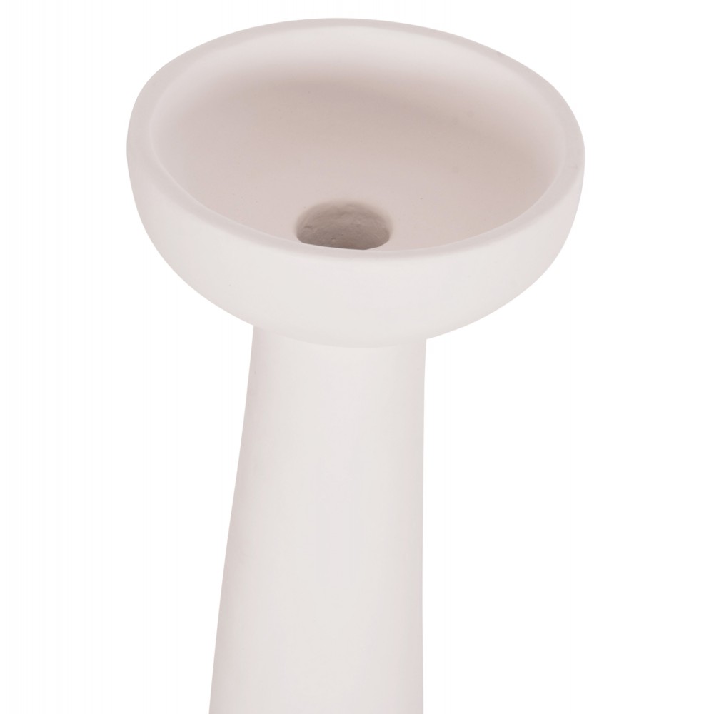 Επιτραπέζιο διακοσμητικό βάζο "LEKKAN" από τερακότα σε χρώμα λευκό Φ18x38