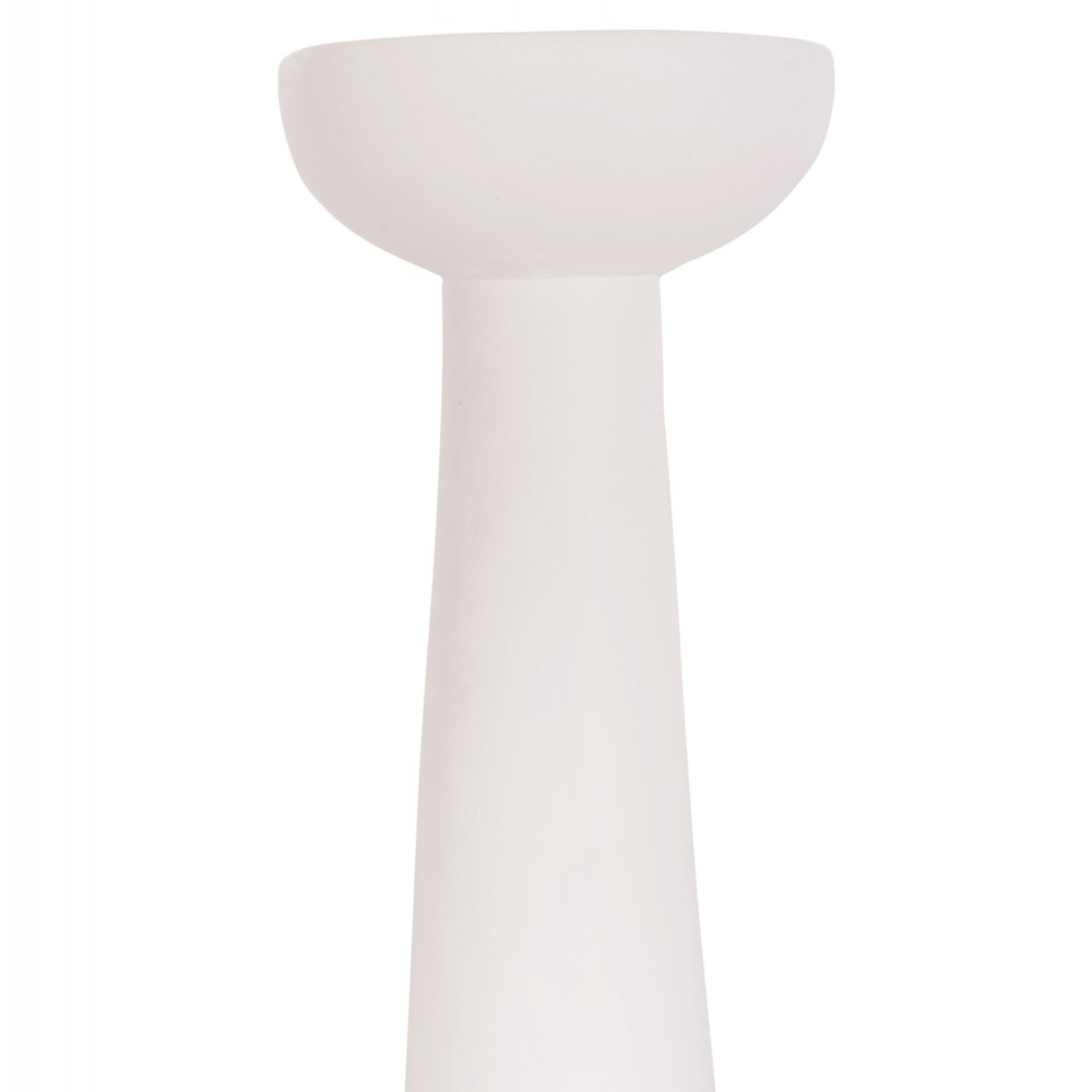 Επιτραπέζιο διακοσμητικό βάζο "LEKKAN" από τερακότα σε χρώμα λευκό Φ18x38