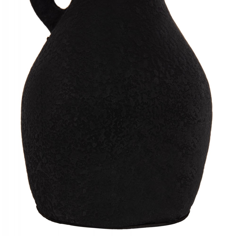 Επιτραπέζιο διακοσμητικό βάζο "DECANT" από τερακότα σε χρώμα μαύρο Φ14x21