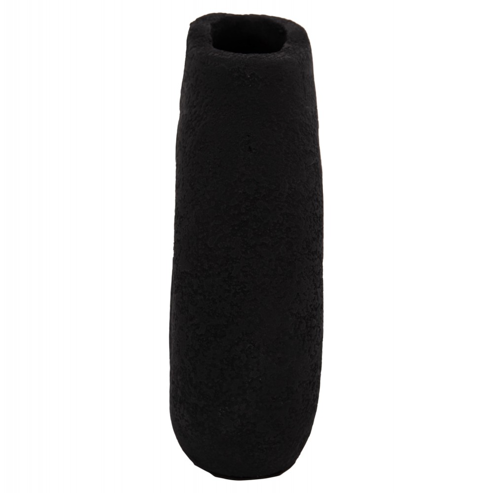 Επιτραπέζιο διακοσμητικό βάζο "DECANT" από τερακότα σε χρώμα μαύρο 17.5x6.5x17