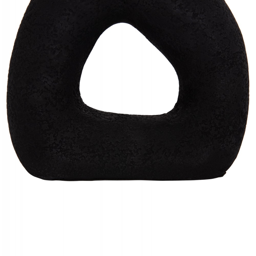 Επιτραπέζιο διακοσμητικό βάζο "DECANT" από τερακότα σε χρώμα μαύρο 17.5x6.5x17